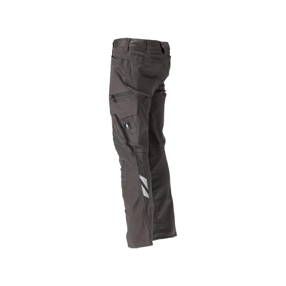 Broek met kniezakken, katoen+, lichte broek, donker antraciet