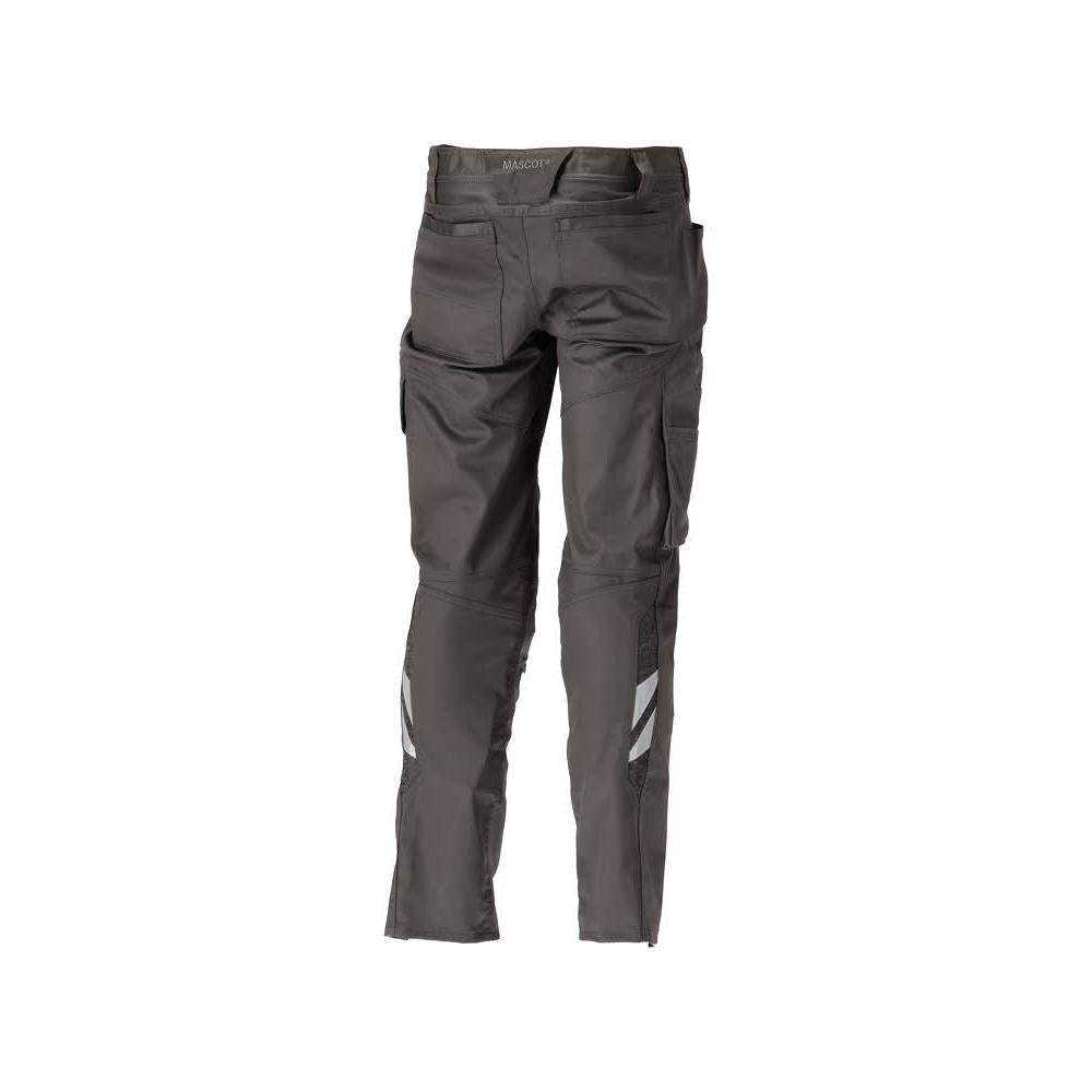 Broek met kniezakken, katoen+, lichte broek, donker antraciet