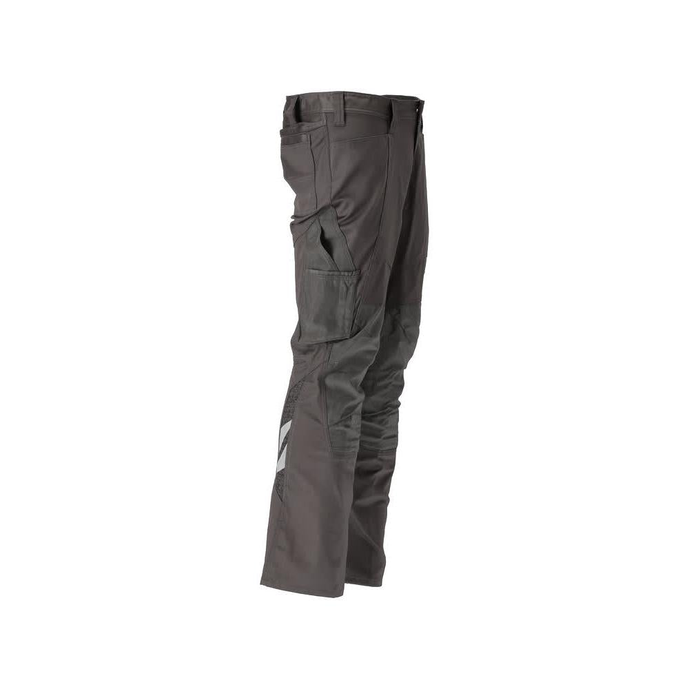 Broek met kniezakken, katoen+, lichte broek, donker antraciet