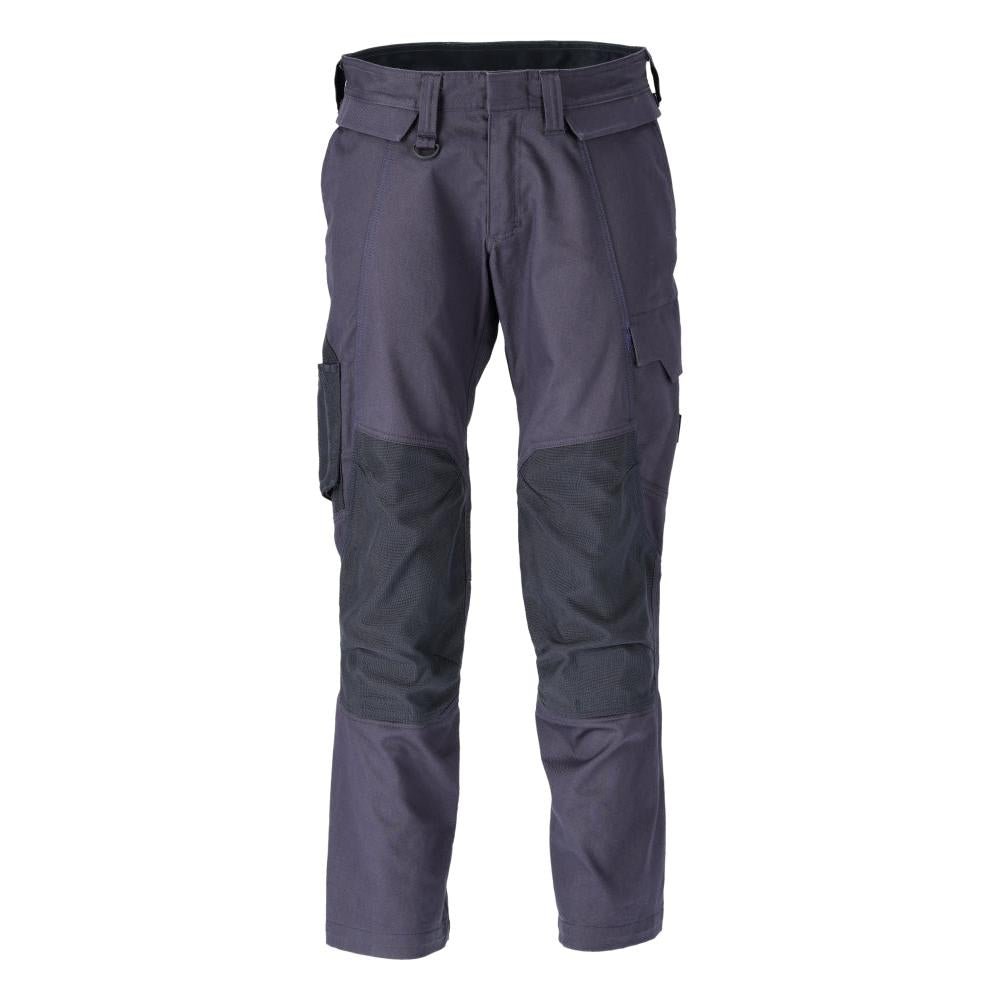 Broek, kniezakken, stretch, katoenen broek