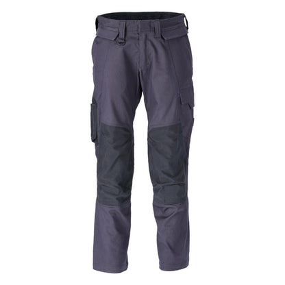 Broek, kniezakken, stretch, katoenen broek