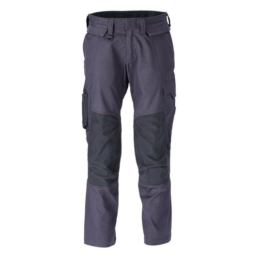 Broek, kniezakken, stretch, katoenen broek