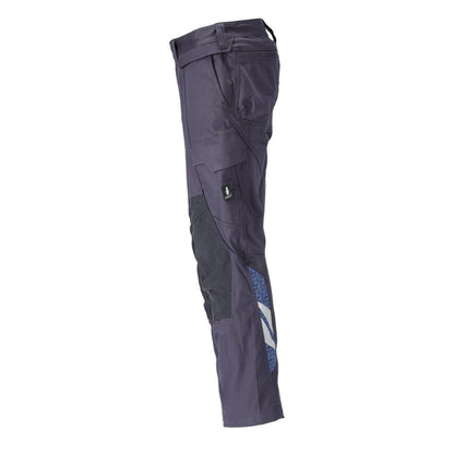 Broek, kniezakken, stretch, katoenen broek
