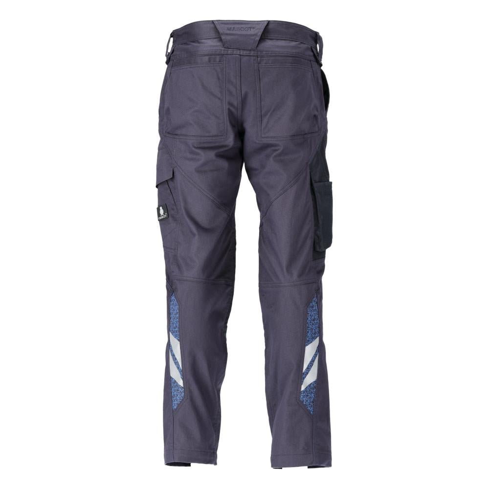 Broek, kniezakken, stretch, katoenen broek