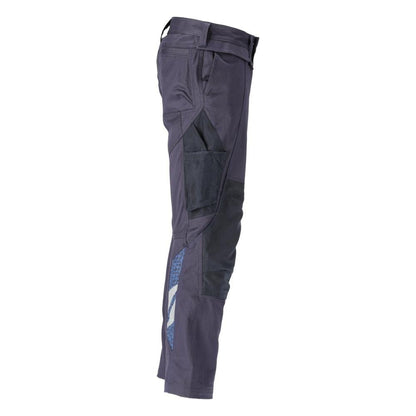 Broek, kniezakken, stretch, katoenen broek