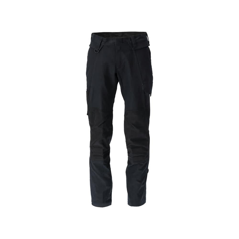 Broek, kniezakken, stretch, katoenen broek