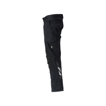 Broek, kniezakken, stretch, katoenen broek