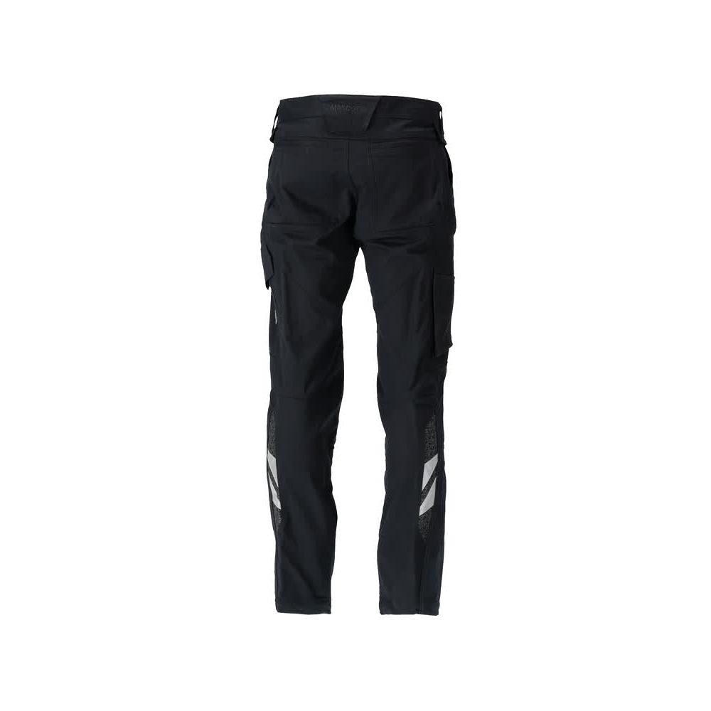 Broek, kniezakken, stretch, katoenen broek
