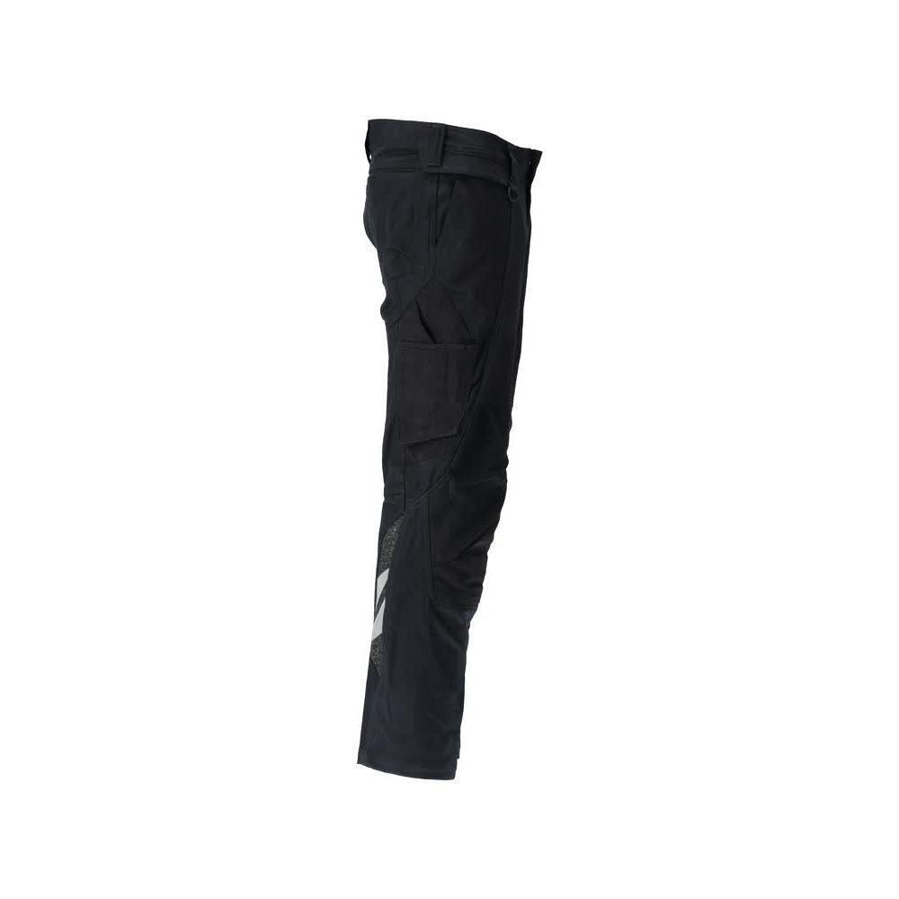 Broek, kniezakken, stretch, katoenen broek