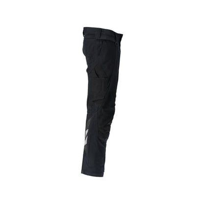 Broek, kniezakken, stretch, katoenen broek
