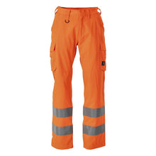 Broek, dijbeenzakken, effen broek