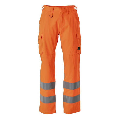 Broek, dijbeenzakken, effen broek