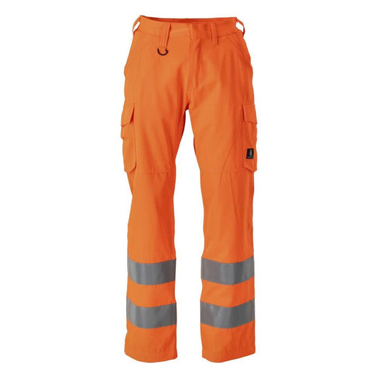 Broek, dijbeenzakken, effen broek