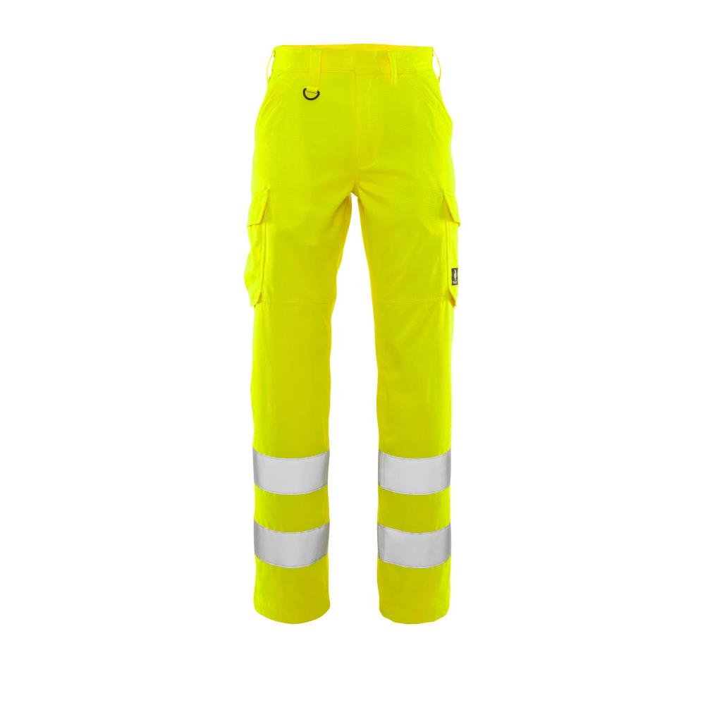 Broek, dijbeenzakken, effen broek
