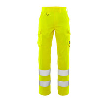 Broek, dijbeenzakken, effen broek