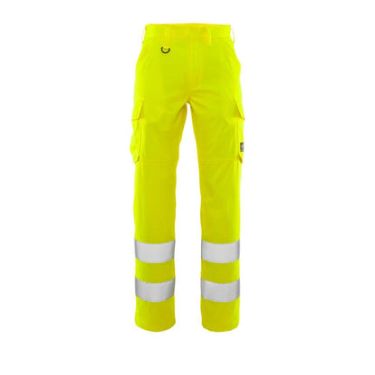 Broek, dijbeenzakken, effen broek
