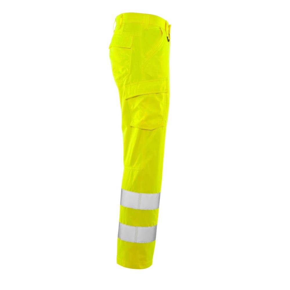 Broek, dijbeenzakken, effen broek