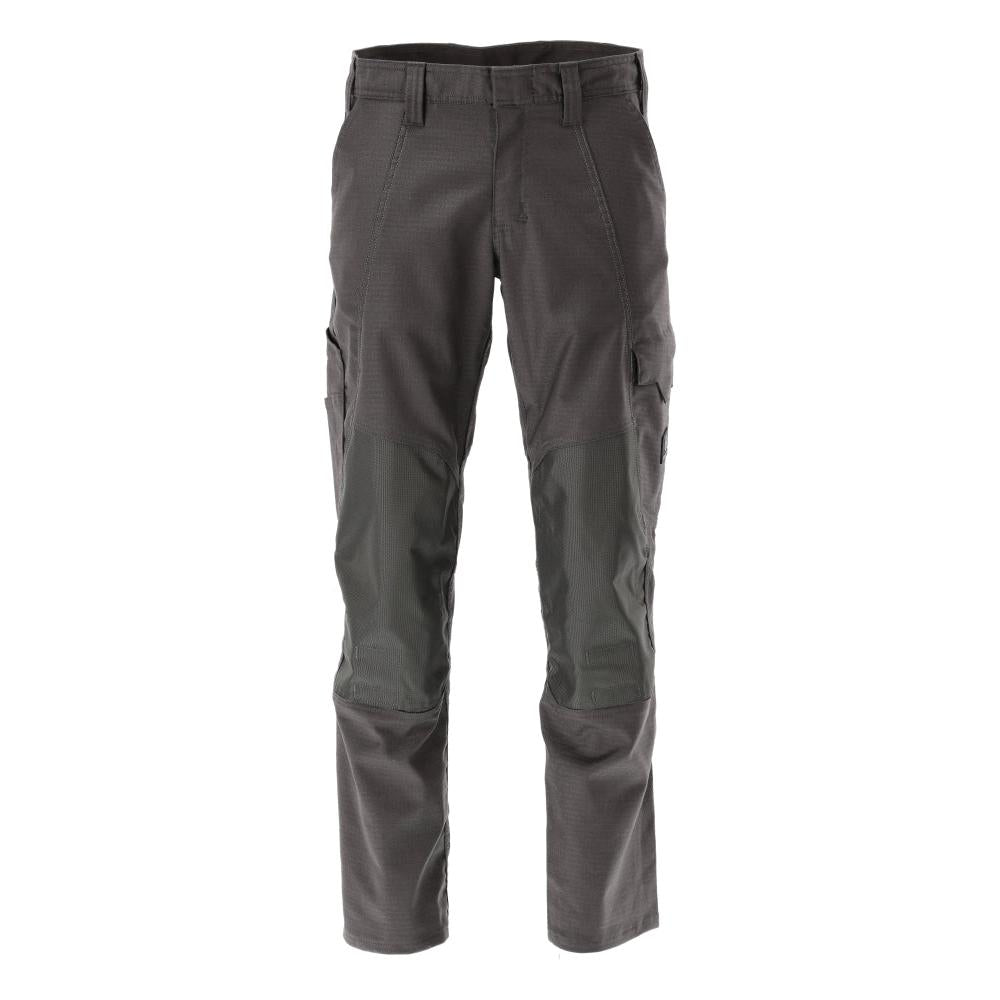 Broek met kniezakken, broek katoen+, donker antraciet