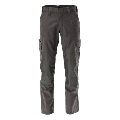 Broek met kniezakken, broek katoen+, donker antraciet