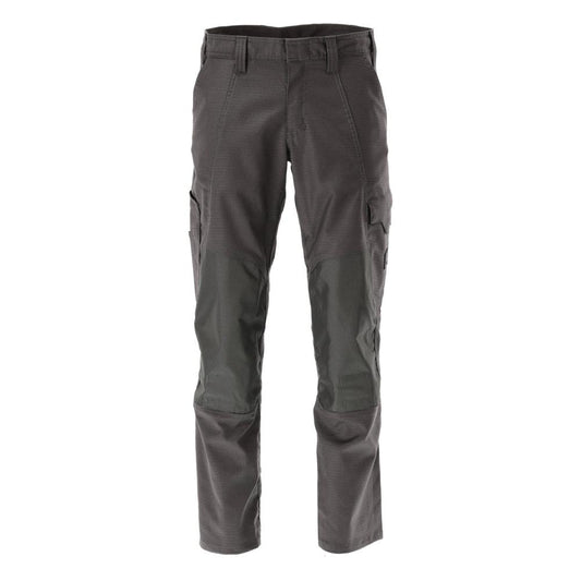 Broek met kniezakken, broek katoen+, donker antraciet
