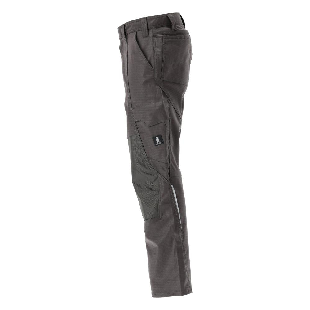 Broek met kniezakken, broek katoen+, donker antraciet