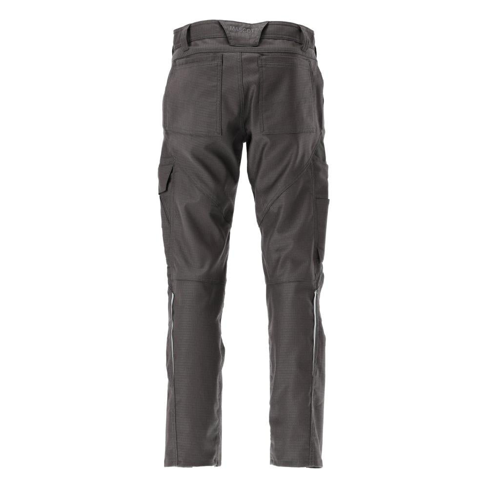 Broek met kniezakken, broek katoen+, donker antraciet