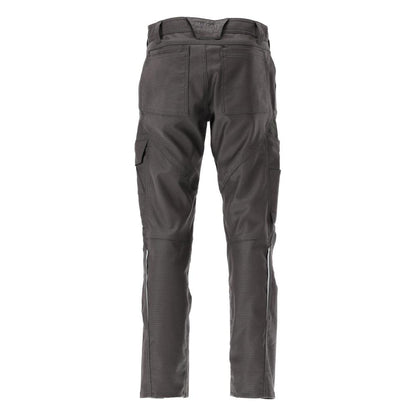 Broek met kniezakken, broek katoen+, donker antraciet
