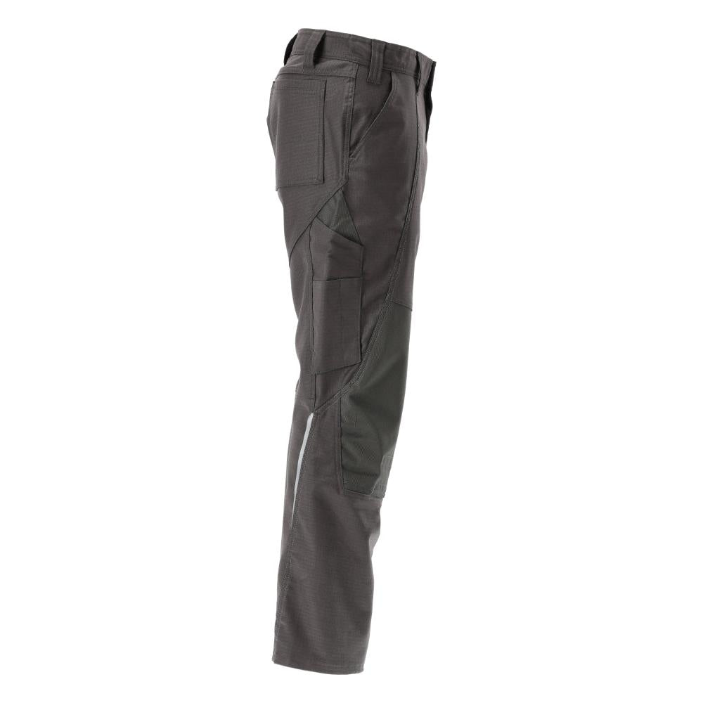 Broek met kniezakken, broek katoen+, donker antraciet