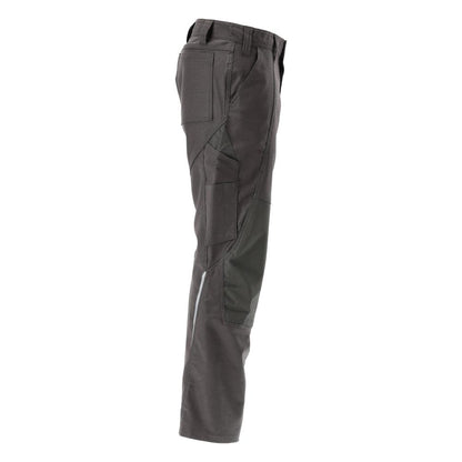 Broek met kniezakken, broek katoen+, donker antraciet