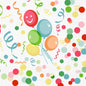 De Duni GmbH Zellt.-Serv. 33 cm 3-laags 1/4-vouw Happy Bubbles servetten (50 stuks) brengen met kleurrijke ballonnen, confettipunten en slingers op een stralende, vrolijke achtergrond een feestelijke sfeer in elk feest.