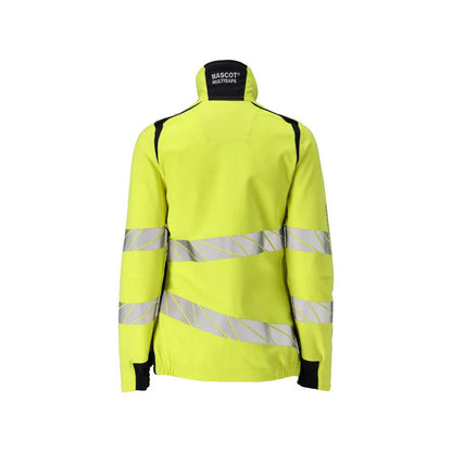 Jas dames, ULTIMATE STRETCH werkjas Multisafe, signalisatie geel/zwart-blauw