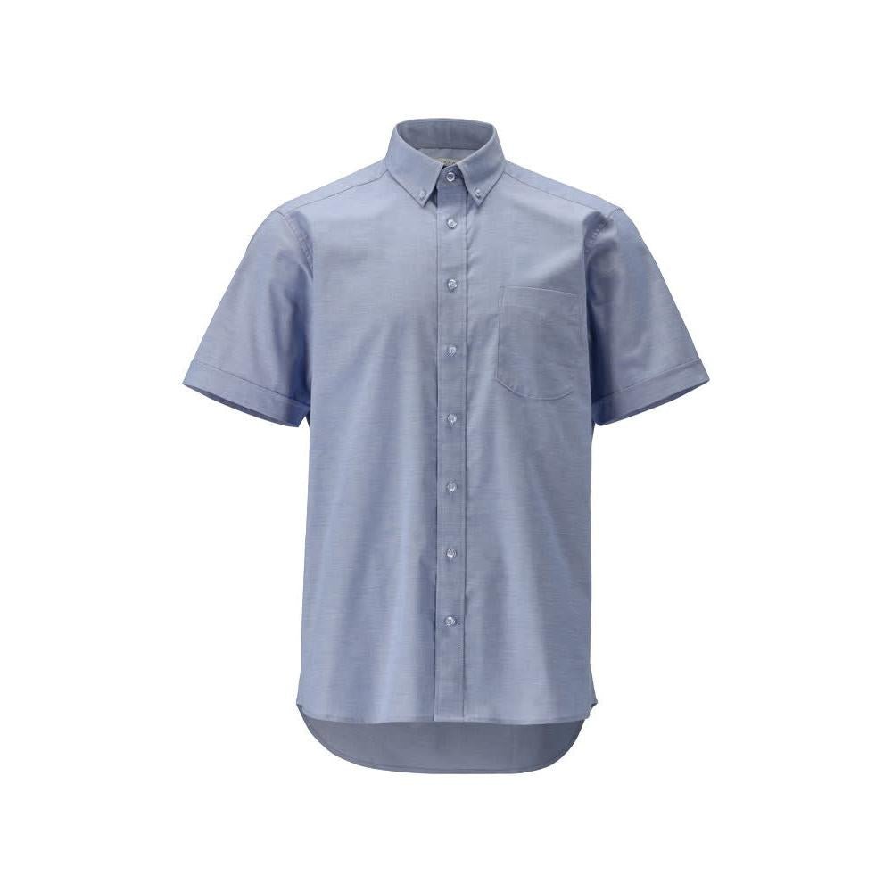 Shirt, korte mouwen, moderne pasvorm, stretch, lichtblauw