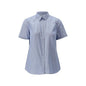 Shirt, korte mouw, klassieke dames, stretch damesblouse, lichtblauw