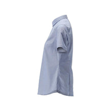 Shirt, korte mouw, klassieke dames, stretch damesblouse, lichtblauw