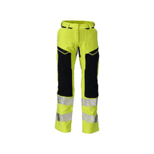 Broeken dames DIAMOND, kniezakken, stretchbroek Multisafe, signalisatie geel/zwart-blauw