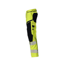 Broeken dames DIAMOND, kniezakken, stretchbroek Multisafe, signalisatie geel/zwart-blauw