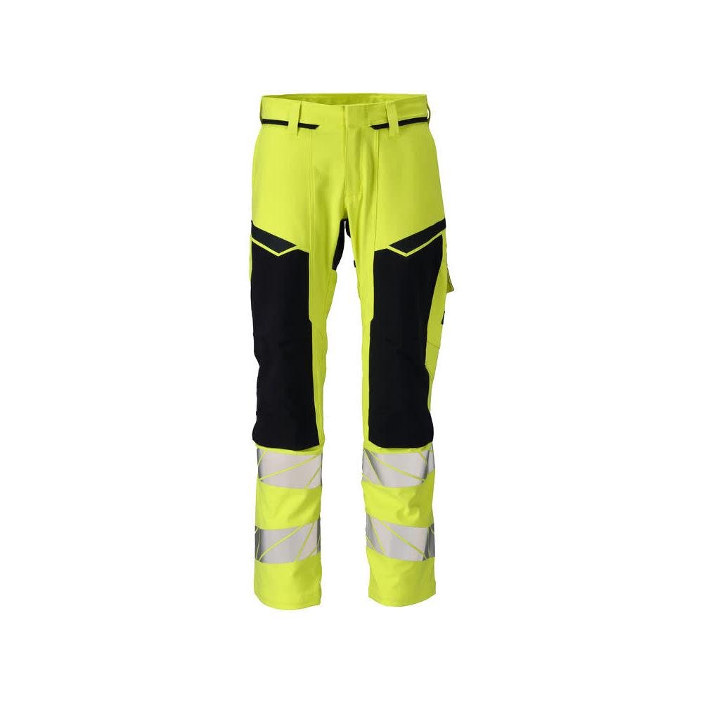 Broek, kniezakken, ULTIMATE STRETCH broek Multisafe, signalisatie geel/zwart-blauw