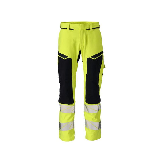 Broek, kniezakken, ULTIMATE STRETCH broek Multisafe, signalisatie geel/zwart-blauw