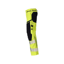 Broek, kniezakken, ULTIMATE STRETCH broek Multisafe, signalisatie geel/zwart-blauw