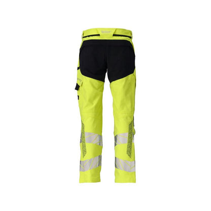 Broek, kniezakken, ULTIMATE STRETCH broek Multisafe, signalisatie geel/zwart-blauw