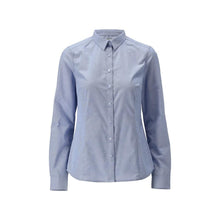 Overhemd, moderne damespasvorm, stretch damesblouse, lichtblauw