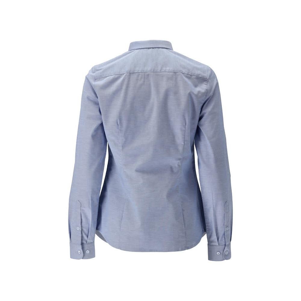 Overhemd, moderne damespasvorm, stretch damesblouse, lichtblauw