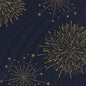 Met een donkerblauwe achtergrond met gouden vuurwerk en sterren geven deze feestelijke Duni GmbH servetten 33x33 3-laags 1/4 Sparkly black (verpakking 50 stuks) elke gelegenheid een feestelijke touch. Perfect voor stijlvol en modern gedekte tafels.
