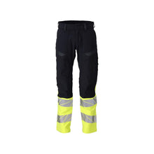 Broek, kniezakken, ULTIMATE STRETCH broek Multisafe, zwart blauw/fluo geel