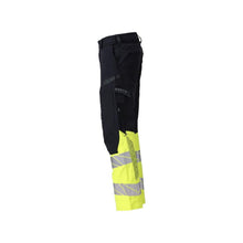 Broek, kniezakken, ULTIMATE STRETCH broek Multisafe, zwart blauw/fluo geel