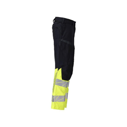 Broek, kniezakken, ULTIMATE STRETCH broek Multisafe, zwart blauw/fluo geel
