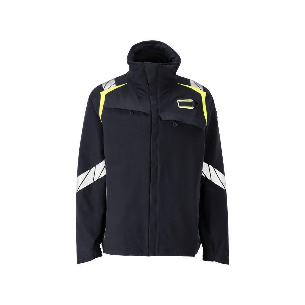 Jas, ULTIMATE STRETCH werkjas Multisafe, zwart blauw/fluo geel