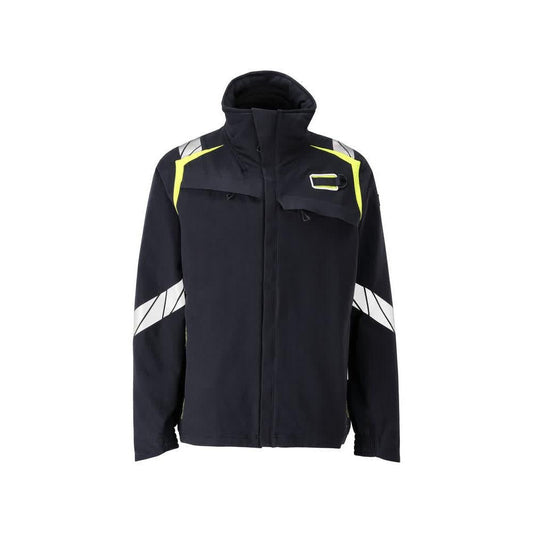 Jas, ULTIMATE STRETCH werkjas Multisafe, zwart blauw/fluo geel