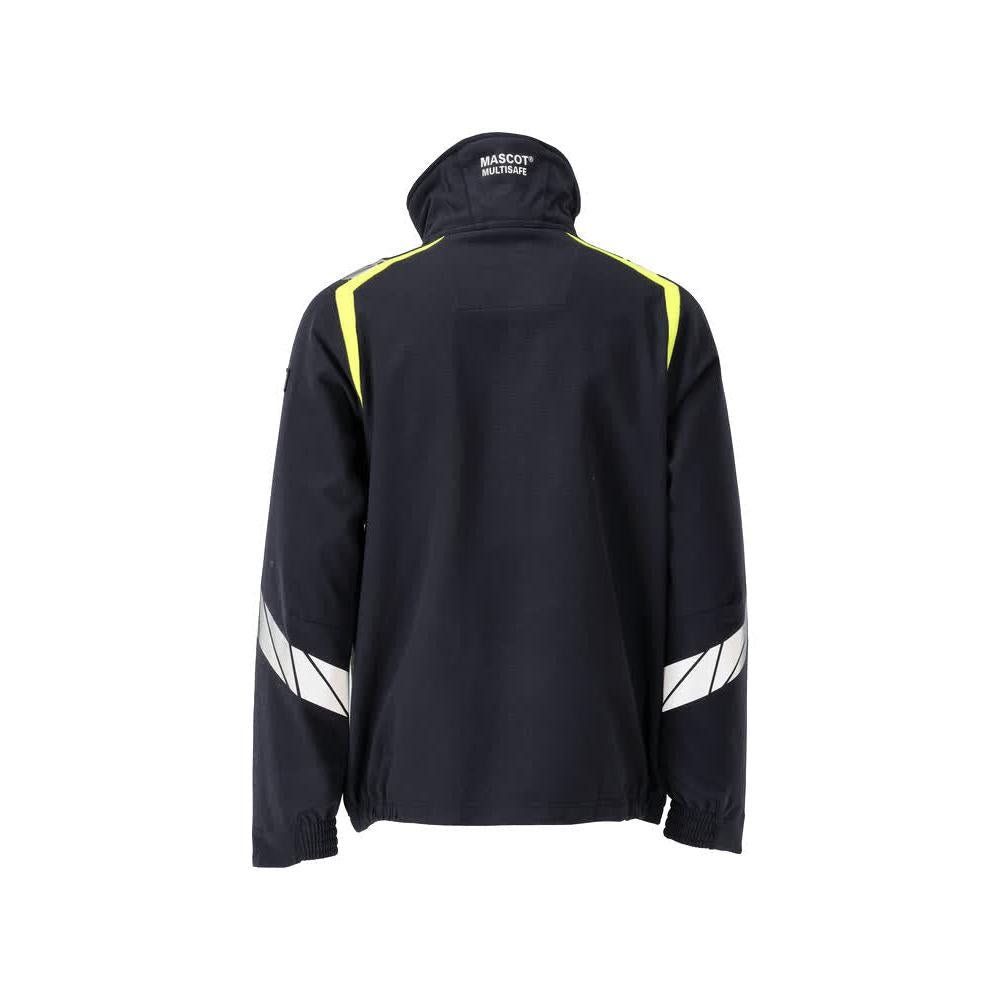 Jas, ULTIMATE STRETCH werkjas Multisafe, zwart blauw/fluo geel