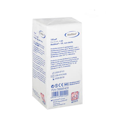 MaiMed-VK niet-steriele fleecekompressen à 100 stuks/papieren zak
